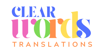 Clear Words Translations Logo English into Italian